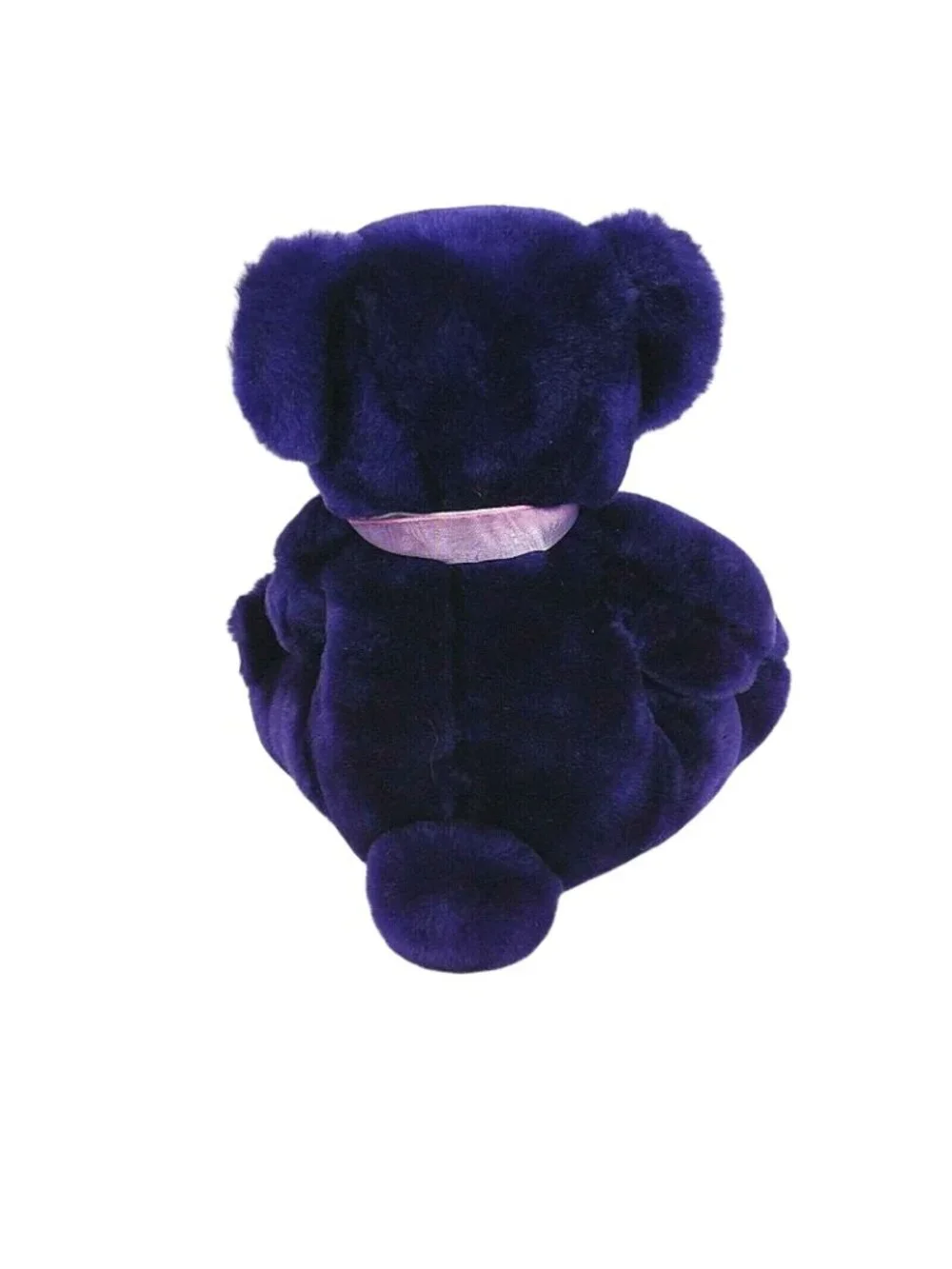 No 1 Mom Teddy Bear Plush Stuffed Animal Toy Dark Purple Heart Gold Trim 9 inch